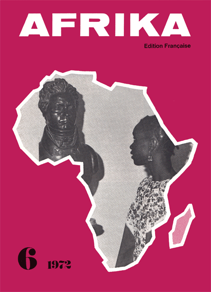 Afrika, issue 6/1972, vol. XIII, no. 6, 1972, p. 12-16;