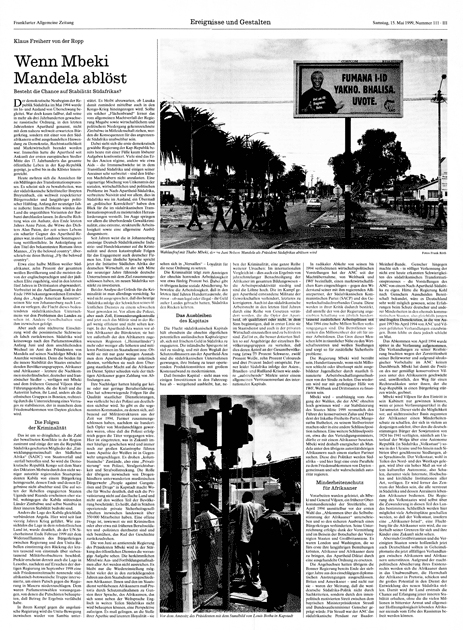Frankfurter Allgemeine Zeitung, issue Samstag, 15. Mai 1999, no. 111 - III, 1999, p. 146