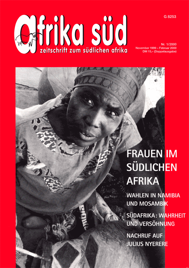 Afrika Süd, issue November 1999 - Februar 2000 (Do, vol. Nr. 1/2000, no. 1, 2000, p. 62-64;